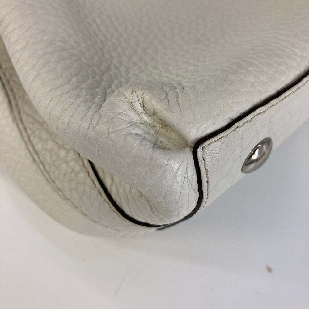 COACH F14686 WHITE AND YELLOW PEBBLEED LEATHER HANDBAG - Picture 12 of 16
